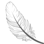 Elegant feather-inspired decorative divider.